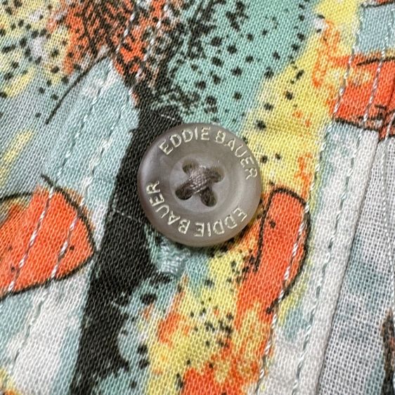 เสื้อฮาวายลายดอก​ Eddie Bauer ผ้าต่อลาย Size S รูปที่ 8