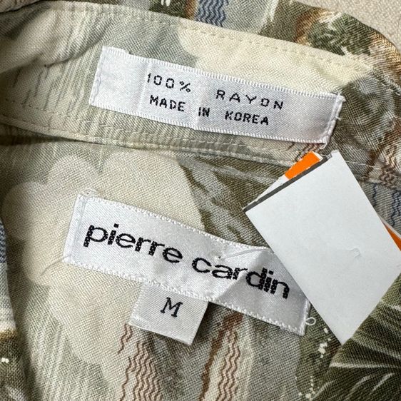 เสื้อฮาวายลายดอก​ Pierre Cardin ผ้า Rayon Size M รูปที่ 7