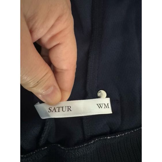 แจ็คเก็ตซิป SATUR สีกรม แขนแถบครีม Size M รูปที่ 3