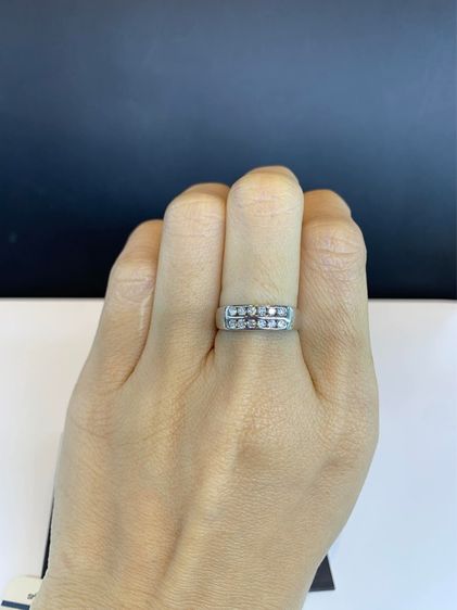 ทอง แหวนเพชร2แถว พร้อมใบรับประกัน