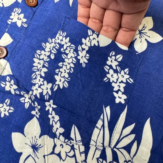 เสื้อฮาวายลายดอก 80s​ OP Ocean Pacific Size S รูปที่ 9