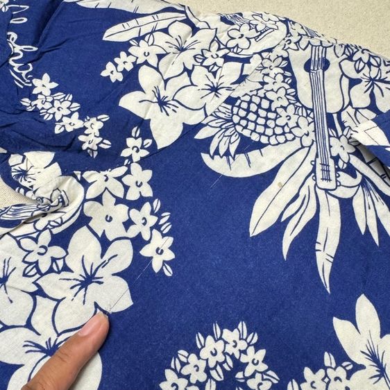 เสื้อฮาวายลายดอก 80s​ OP Ocean Pacific Size S รูปที่ 5
