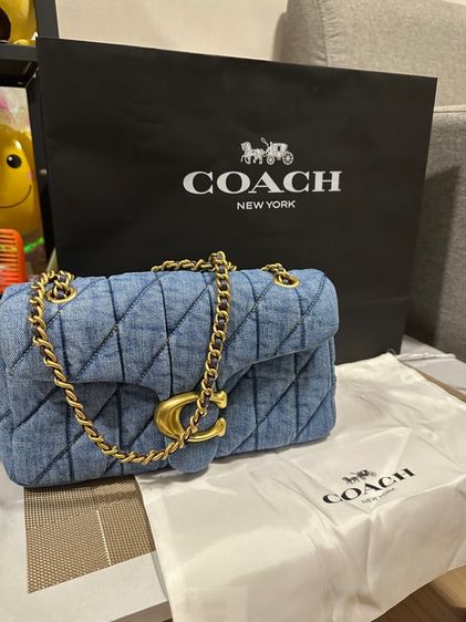 ไม่ระบุ ฟ้า ผ้าใบ COACH tabby  shoulder Bag 26 with Quilting ใช้งานน้อย