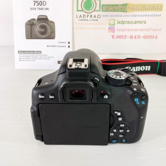 Canon 750D+18-55 STM มี WiFi เครื่องสวย เมนูไทย ใช้งานง่าย อุปกรณ์ครบ  Canon EOS 750D + Lens EF-S 18-55mm.IS STM ใหม่ ผิวสากๆ จอไม่ดำ ยางไม่ รูปที่ 7