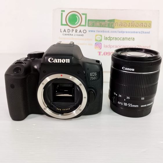 Canon 750D+18-55 STM มี WiFi เครื่องสวย เมนูไทย ใช้งานง่าย อุปกรณ์ครบ  Canon EOS 750D + Lens EF-S 18-55mm.IS STM ใหม่ ผิวสากๆ จอไม่ดำ ยางไม่