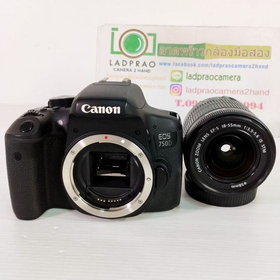 Canon 750D+18-55 STM มี WiFi เครื่องสวย เมนูไทย ใช้งานง่าย อุปกรณ์ครบ  Canon EOS 750D + Lens EF-S 18-55mm.IS STM ใหม่ ผิวสากๆ จอไม่ดำ ยางไม่ รูปที่ 2