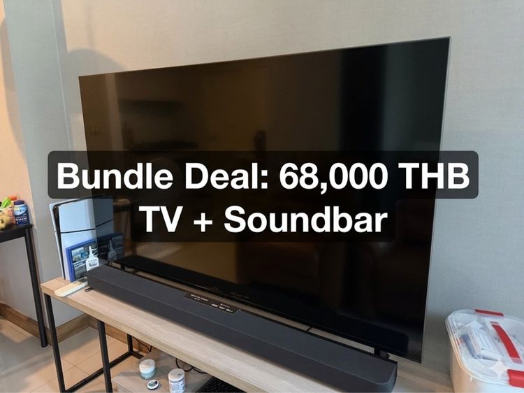 เครื่องเสียงไฮไฟ ลำโพงขนาดใหญ่ Sony Bravia 7 65" Mini LED TV Theatre Bar 9 (Single Bundle Deal)