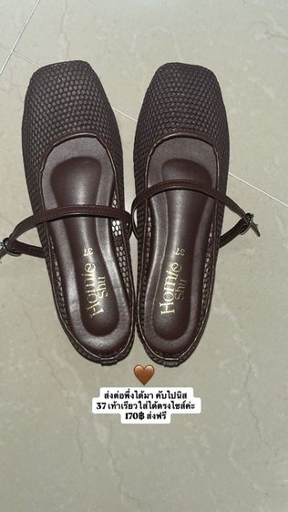 รองเท้าส้นแบน UK 4.5 | EU 37 1/3 | US 6 รองเท้าแมรี่เจน สีน้ำตาล