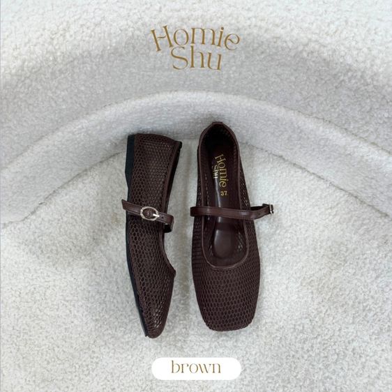 รองเท้าแมรี่เจน สีน้ำตาล รูปที่ 2