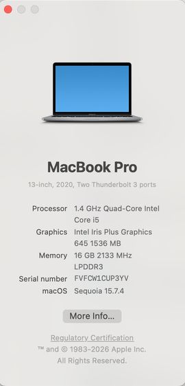 🍎 ขาย MacBook Pro 13" 2020 รูปที่ 4