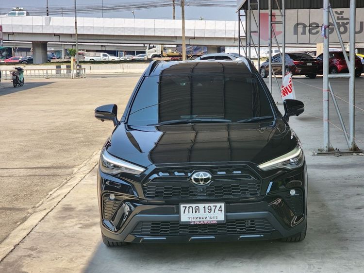 Toyota Corolla Cross 2022 1.8 Hybrid Premium Safety GR Sport Sedan ไฮบริด ไม่ติดแก๊ส เกียร์อัตโนมัติ ดำ รูปที่ 3