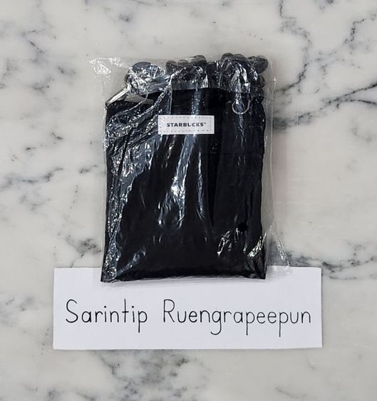 STARBUCKS 2-Way Foldable Bag-Black กระเป๋าอเนกประสงค์พับได้ 2 ฟังก์ชัน (สีดำ) รูปที่ 4