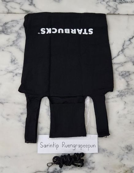 STARBUCKS 2-Way Foldable Bag-Black กระเป๋าอเนกประสงค์พับได้ 2 ฟังก์ชัน (สีดำ) รูปที่ 10