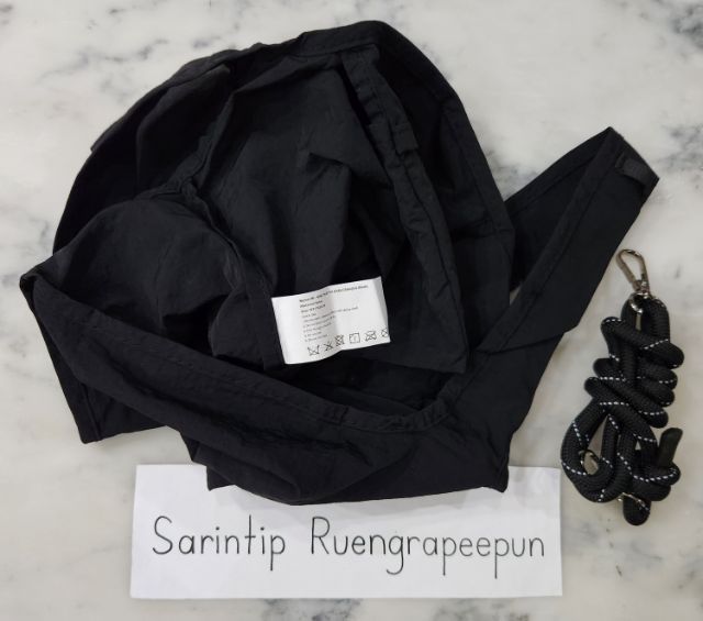 STARBUCKS 2-Way Foldable Bag-Black กระเป๋าอเนกประสงค์พับได้ 2 ฟังก์ชัน (สีดำ) รูปที่ 13