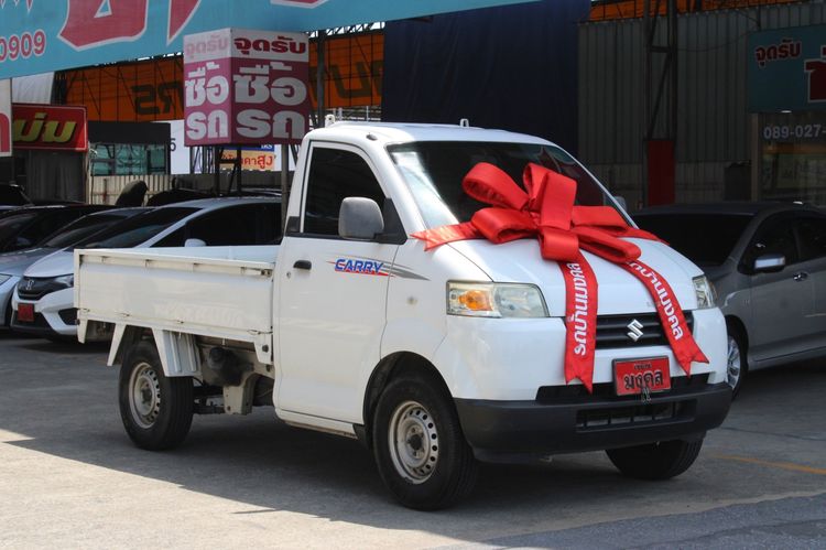 Suzuki Carry 2018 1.6 Mini Truck Pickup เบนซิน ไม่ติดแก๊ส เกียร์ธรรมดา ขาว รูปที่ 2