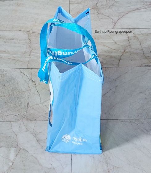 กระเป๋ากระสอบ Krungthai กรุงไทย ขนาดใหญ่ 41×33×18 ซม. รูปที่ 2