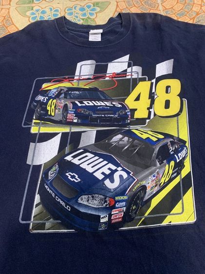 เสื้อเสื้อวินเทจ NASCAR ปี 2004 ลาย Jimmie Johnson 48 Lowe's ป้าย Racing Champions ไซส์ 3XL รูปที่ 5