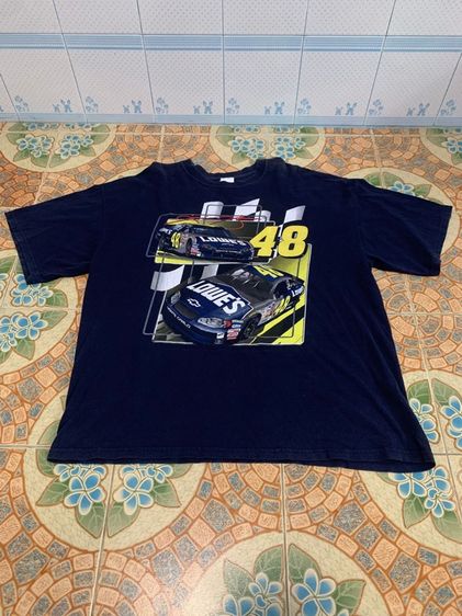 เสื้อเสื้อวินเทจ NASCAR ปี 2004 ลาย Jimmie Johnson 48 Lowe's ป้าย Racing Champions ไซส์ 3XL