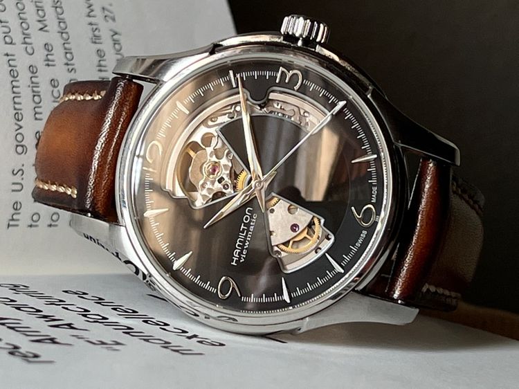 Hamilton Jazzmaster Open Heart กล่องใบครบ