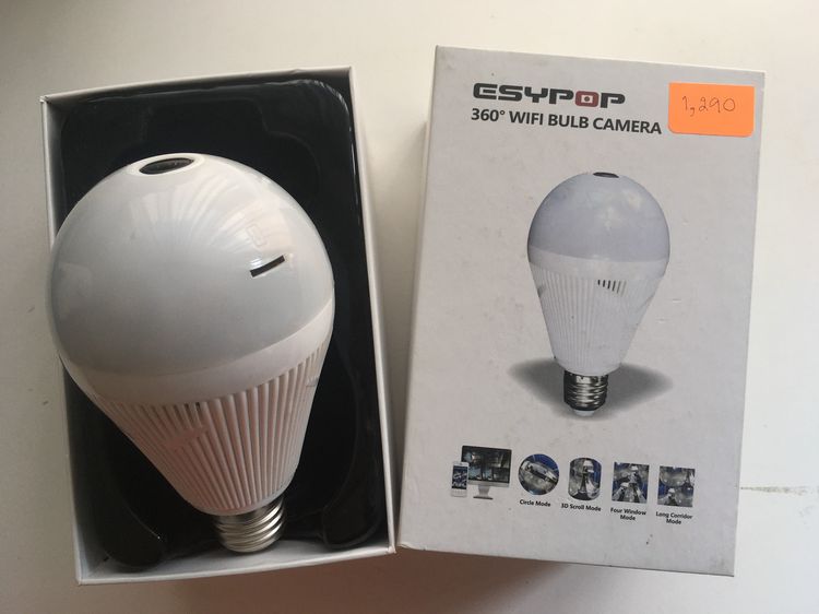 กล้องหลอดไฟวงจรปิด 360 องศา ใช้งานปกติ