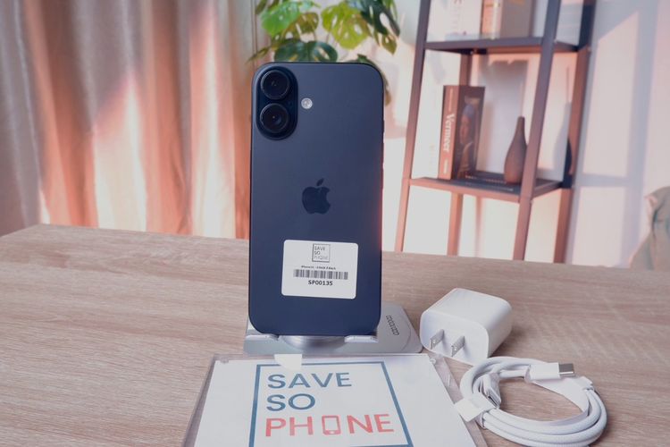 256 GB iPhone 16 256GB สี Black เครื่องสวย ราคาเพียง 21,500.- มีประกันร้าน 60 วัน