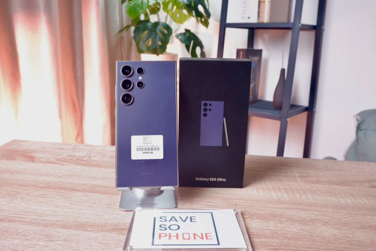 256 GB Samsung Galaxy S24 Ultra 12+256GB สี Titanium Violet เครื่องสวย ราคาเพียง 19,900.- มีประกันร้าน 60วัน