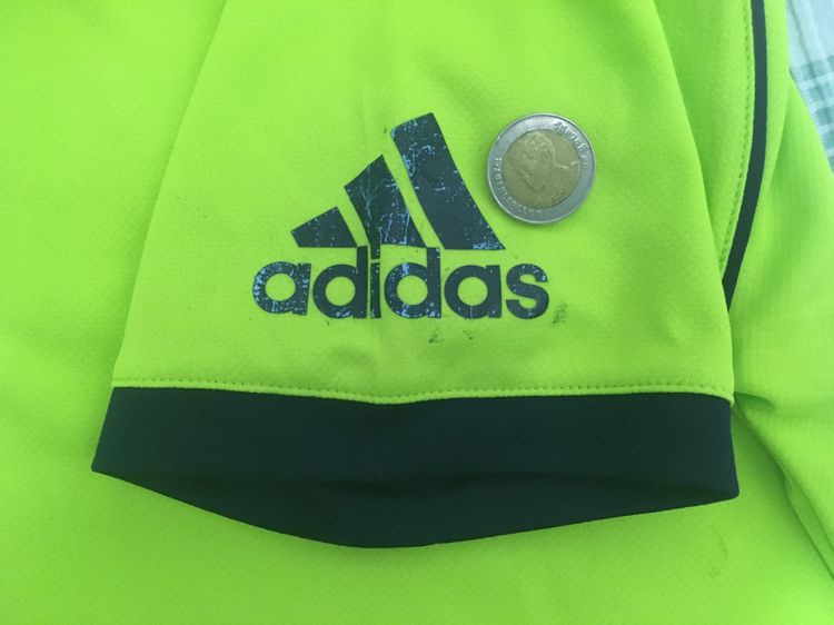 เสื้อกีฬา CLIMALITE แบรนด์ ADIDAS แพ็คคู่ (สินค้ามีตำหนิ) สีเขียวมะนาวกับสีดำ รูปที่ 9