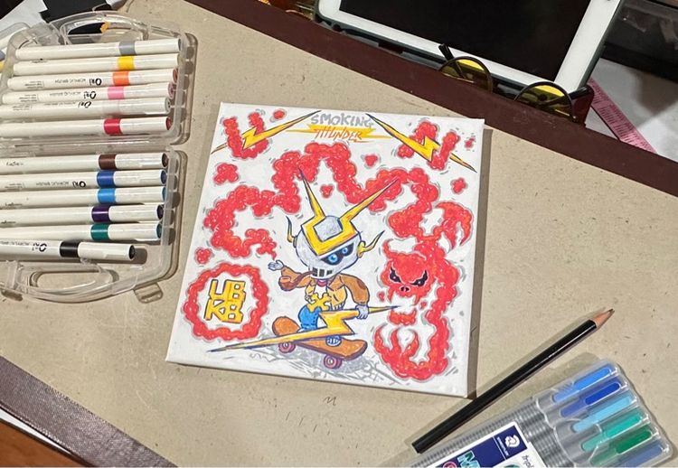 ภาพวาดสตรีทอาร์ตสีอะครีลิค รูปที่ 3