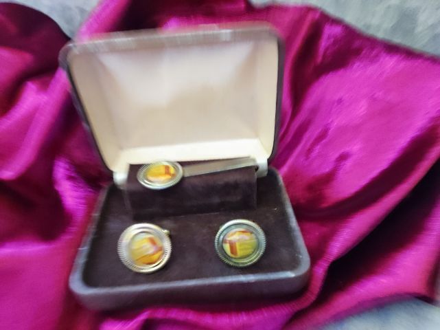 เซตคลิปไทด์และกระดุม ลาย United Nations New York City รูปที่ 4