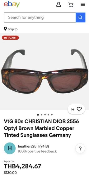 แว่นกันแดด Vintage Christian Dior 2556 Germany​ สวยปิ้ง​ ถูกที่สุดครับ รูปที่ 18
