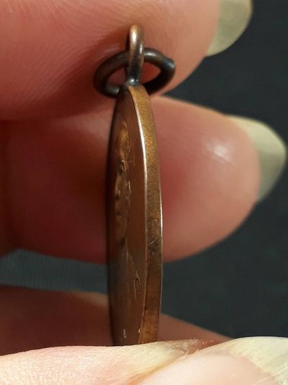 เหรียญหลวงพ่อโอภาสี วัดพุทธบูชา อาศรมบางมด กรุงเทพฯ รุ่นแรก ปี2495 เนื้อทองแดงห่วงเชื่อมขอบกระบอกสภาพยังสวย รูปที่ 3