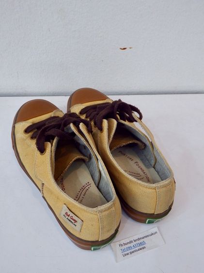 Vintage Bob Cousy brown canvas sneakers ไซร์8.5UK สวยๆ แนววินเทจ 650 บาท รูปที่ 2