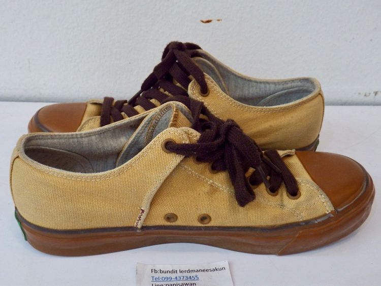 Vintage Bob Cousy brown canvas sneakers ไซร์8.5UK สวยๆ แนววินเทจ 650 บาท รูปที่ 3