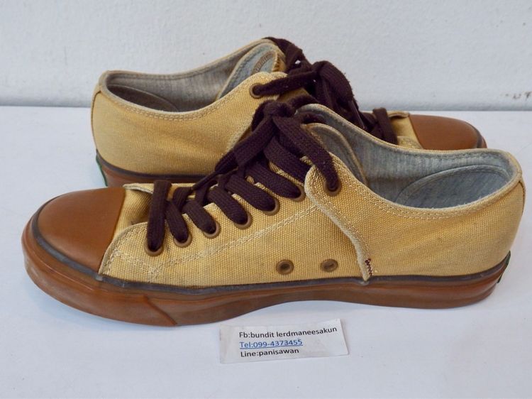Vintage Bob Cousy brown canvas sneakers ไซร์8.5UK สวยๆ แนววินเทจ 650 บาท รูปที่ 4