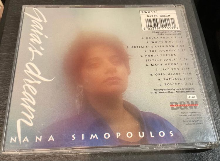 ขายแผ่นซีดีออดิโอไฟล์ค่ายลำโพงดัง Bowers Wilkins บันทึกเยี่ยม Nana Simopoulos Gailas Dream BW 1992 Germany ส่งฟรี รูปที่ 3