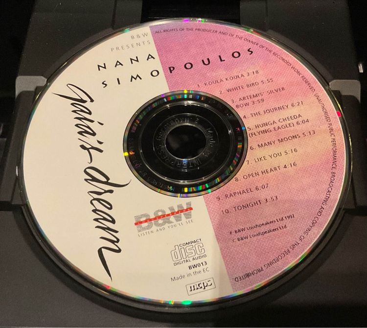 ขายแผ่นซีดีออดิโอไฟล์ค่ายลำโพงดัง Bowers Wilkins บันทึกเยี่ยม Nana Simopoulos Gailas Dream BW 1992 Germany ส่งฟรี รูปที่ 4