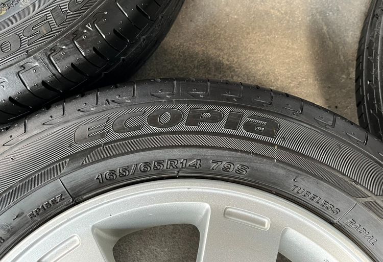 ✨ล้อแม็ก✨Mitsu Mirage ขอบ 14 พร้อมยาง 165-65-14 Bridgestone♨️ปี 24♨️ รูปที่ 7