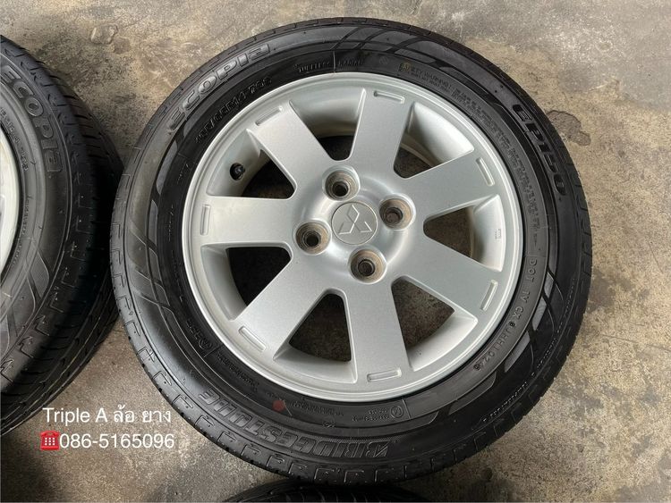✨ล้อแม็ก✨Mitsu Mirage ขอบ 14 พร้อมยาง 165-65-14 Bridgestone♨️ปี 24♨️ รูปที่ 5
