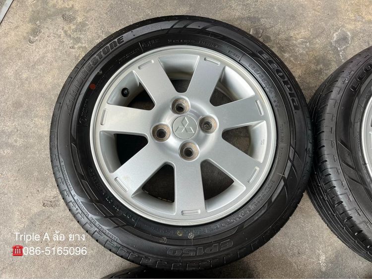 ✨ล้อแม็ก✨Mitsu Mirage ขอบ 14 พร้อมยาง 165-65-14 Bridgestone♨️ปี 24♨️ รูปที่ 4