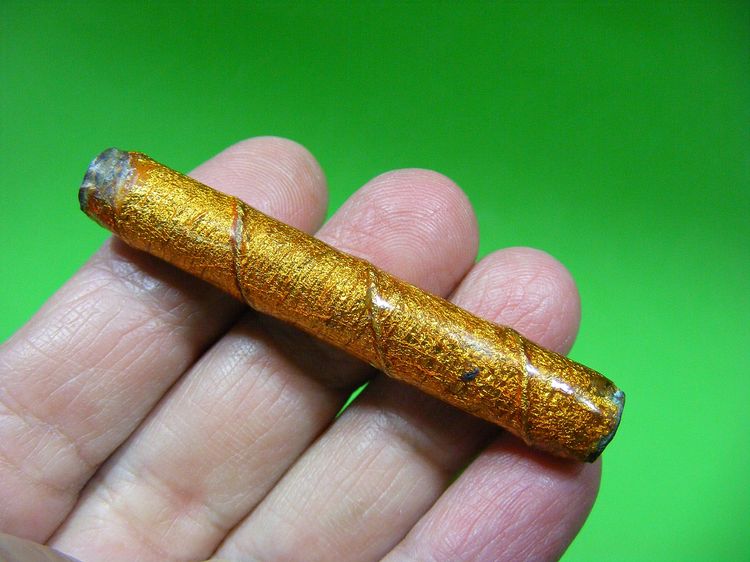 พระบ้านๆเดิมๆ ตะกรุด 3 ดอก เก่า สวยเข้มขลัง รูปที่ 6