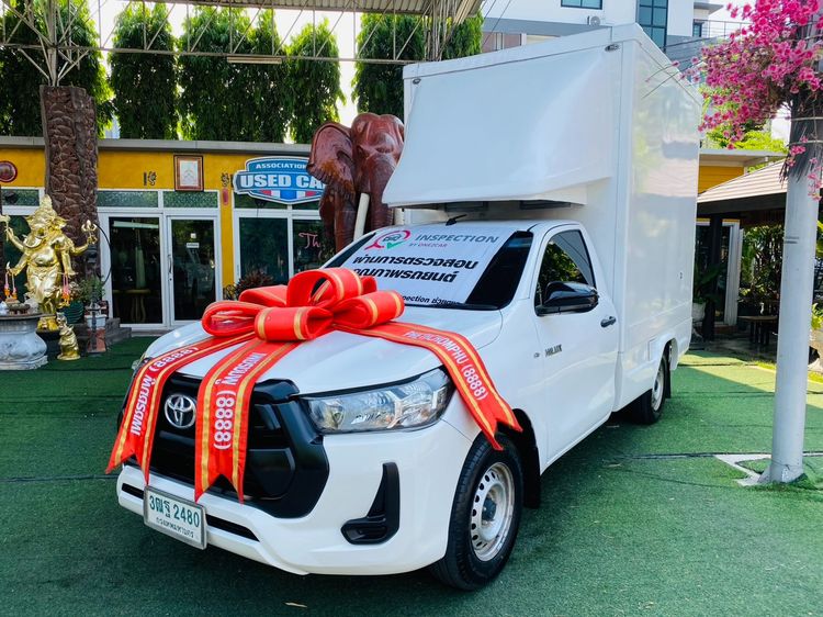 Toyota Hilux Revo 2021 2.4 Entry Pickup ดีเซล ไม่ติดแก๊ส เกียร์ธรรมดา ขาว รูปที่ 2