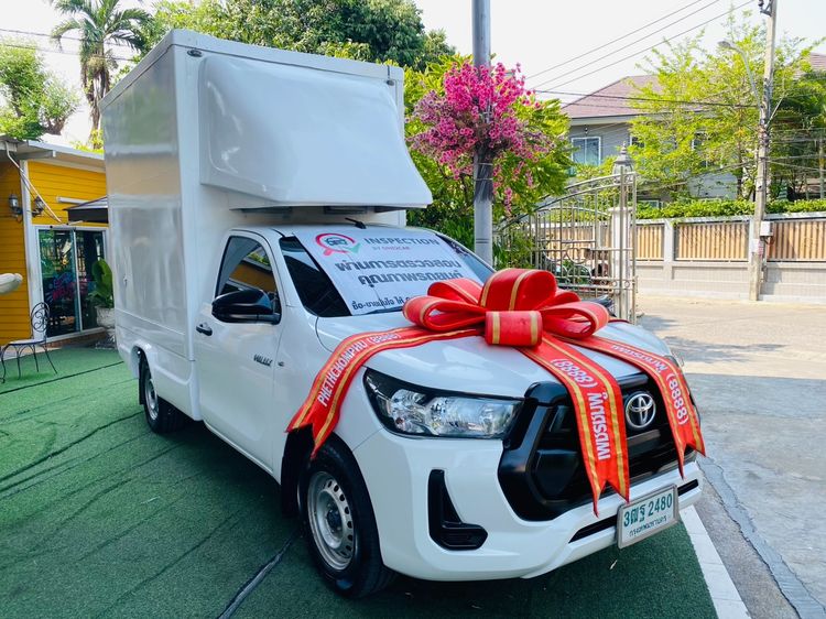 Toyota Hilux Revo 2021 2.4 Entry Pickup ดีเซล ไม่ติดแก๊ส เกียร์ธรรมดา ขาว รูปที่ 3