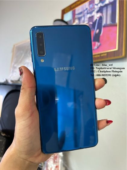 Samsung A7 2018 จอ6นิ้ว 4G 2ซิม Rom64Ram4 กล้องTriple โหลดแอพใช้งานปกติ  ได้ทุกซิม สภาพสวย