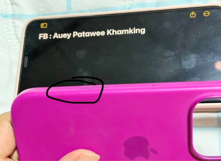(รบกวนอ่านก่อนนะคะ) Apple Silicon Case สี ม่วงฟิวเซีย Fuchsia iPhone 16 Pro  รูปที่ 2