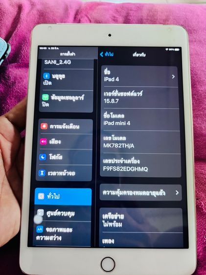 iPad mini 4 128 GB เครื่องศูนย์ ซิม และ WiFi  รูปที่ 2