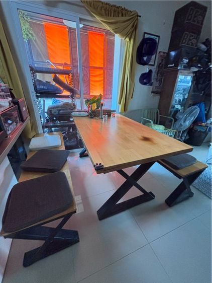 น้ำตาล ไม้ อื่นๆ โต๊ะกินข้าว