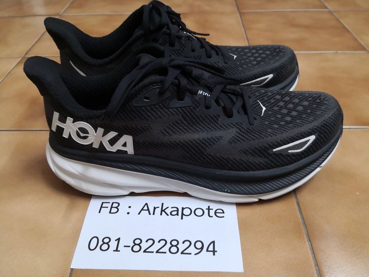 UK 9.5 | EU 44 | US 10 ดำ ขายรองเท้า Hoka Clifton 9 Size 28cm สภาพดี 