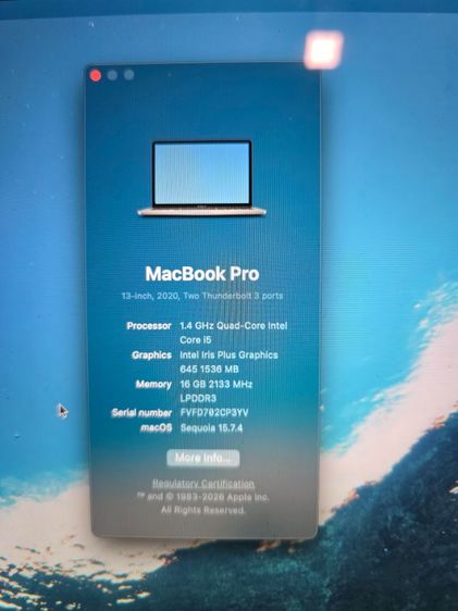 MacBook Pro 13” 2020 💻 ตัวแรงคุ้มๆ
⚡ Intel Core i5 Quad-Core
⚡ RAM 16GB
⚡ SSD 512GB
⚡ จอ Retina 13.3 รูปที่ 3