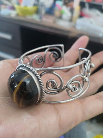 กำไลเงินแท้ หินไทเกอร์อาย รูปที่ 4