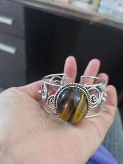 กำไลเงินแท้ หินไทเกอร์อาย รูปที่ 2